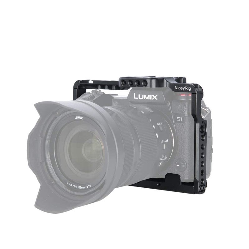 NICEYRIG Camera Cage for Panasonic Lumix S1 S1r, with Quick Release NATO Rails & 1/4 3/8 Locating Holes- 316 - Image 2